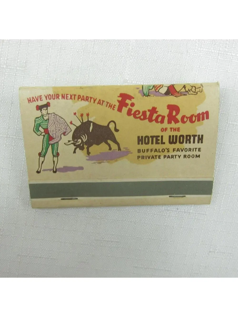 2 Vintage Matchbooks FULL Hotel Worth Fiesta Room, Hotel Markeen Braemar Room NY